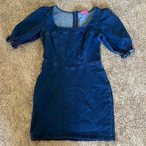 Betsey Johnson blue denim mini dress - M